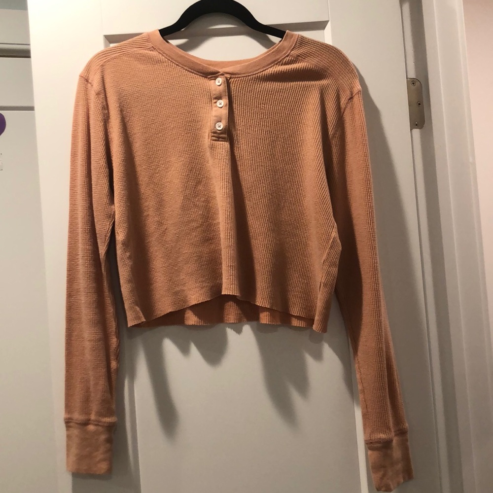 pacsun tan long sleeve shirt